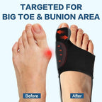 2Pcs Bunion Corrector for Women & Men, Comfortable Big Toe Straightener with Pads & Splint, Hallux Valgus Pain Relief for Day & Night Support with Anti-slip Strap(1 Pair, Black)