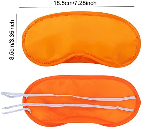 AKOAK 10 Pieces Game Party Sleep Travel Eye Mask, Lightweight Shading Eye Protection Rest Eye Mask, with Nose Pad and Adjustable Strap, Unisex (Orange)