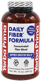 Yerba Prima Daily Fiber Formula 12 oz (3 Pack) - Soluble & Insoluble Dietary Fiber Supplement - Colon Health - Vegan, Non-GMO, Gluten-Free