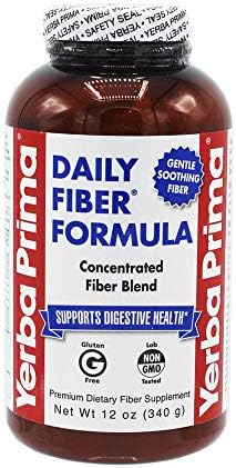 Yerba Prima Daily Fiber Formula 12 oz (3 Pack) - Soluble & Insoluble Dietary Fiber Supplement - Colon Health - Vegan, Non-GMO, Gluten-Free