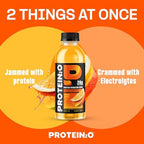 Protein2o Hydration Drink - 2-in-1 Liquid Clear Whey Protein Isolate and Electrolyte Drink - 20g Protein, Vitamins B5, B6 - Post-Workout Recovery - 16.9 Fl Oz - 12 Count Orange Mango