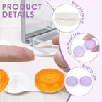 180 Pack Contact Lens Cases Bulk, Transparent Cute Contact Lens Case for Home & Travel, 6 Color (180)