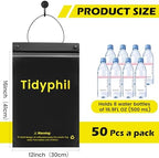 50 PCS Disposable Car Trash Bags Hanging, Leak-proof, Odor Seal. 2 Gallon Car Garbage Bags, Big Capacity. Independent of Car Trash Can, Easy Stick-On Car trash Bin for Car, SUV, Truck, Stroller. Black