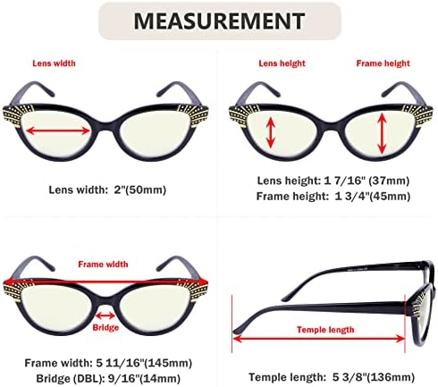 Eyekepper 5-pack Cat Eye Reading Glasses Women Readers