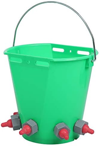 Sales Livestock Milk Feed Lamb Milk Feed Bucket, HLMP69 5 Types Green Plastic Antileakage with Scale Calf for Cattle Lamb Livestock(Five Mouths)