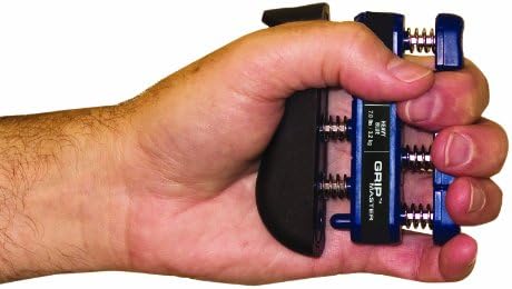 CanDo GripMaster Hand Exerciser, Blue, Heavy Tension