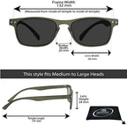proSPORT Polarized Reading Sunglasses Full Lens Reader Non-Bifocal UV400 Protection Lightweight Flexible Frame Men Women