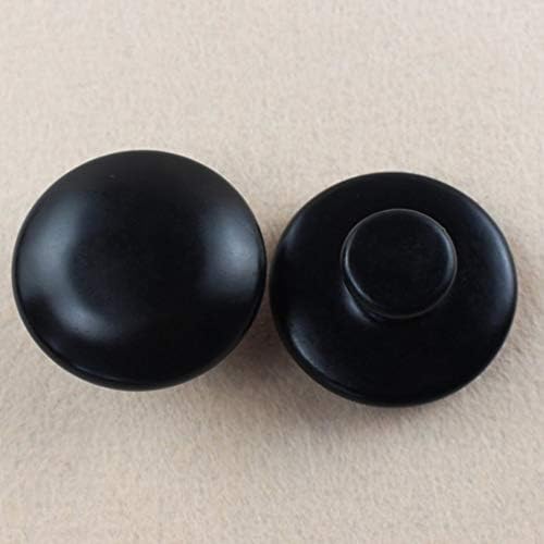 Healifty 2pcs Hot Stones Mushroom Shaped Massage Stones Warmer Natural Lava Basalt Hot Rock Guasha Tools for Body Face for Essential Massage Spa Massage Therapy(Black)