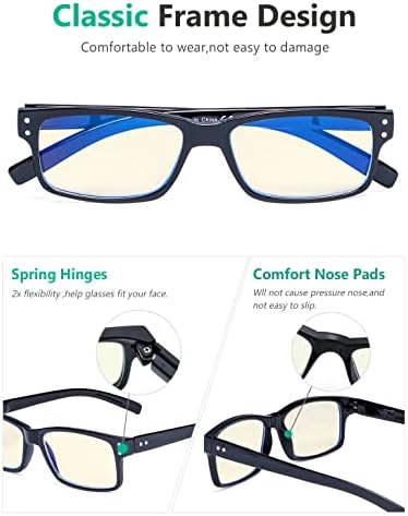Eyekepper 7-pack Reading Glasses Blue Light Blocking for Men +3.00