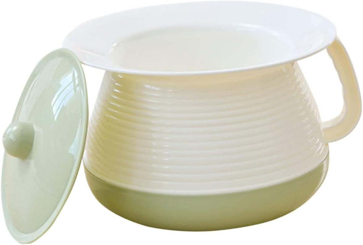 Portable Chamber Pot Lid for Elderly and Boy Girl Practical Night Urine Pot Smooth Edges Easy to Clean Spittoon for Bedroom and Household Use