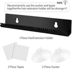 Hair Extension Holder Braiding Hair Rack Hair Extension Hanger Hair Holder Weft Holder w/2 Suction Cups Designed to Securely Hold Extra Wide Wefts While You Wash, Color, Style & Store