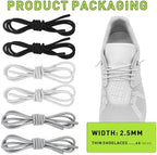 3Pairs Elastic Shoelaces for ON Cloud 5 & 6 Running Shoes, Stretchy Bungee Strings No Tie Replacement Speed Laces