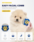 PETHROOM Professional Eye Comb for Pets | Stainless Steel Tear Stain Remover for Cats & Dogs | Gentle Round-Head Grooming Tool | Compact & Portable for Eye Gunk Removal