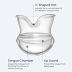 Tongue Stabilizing Device Mouthpiece - FDA-Cleared, Reusable, BPA-Free Anti Snore Solution & Comfortable Tongue Retainer to Reduce Snoring for Better Sleep, Fits Men & Women(1 Pack)