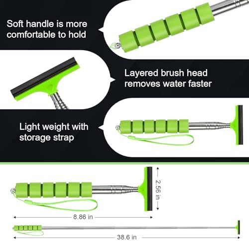 Side Mirror Squeegee, 2 PCS Car Mirror Squeegee, Retractable Car Rearview Mirror Wiper for All Vehicles, Universal Automotive Accessories