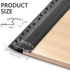 Aluminum Alloy Floor Transition Strip:Cuttable Carpet Edge Protector,Carpet to Tile Threshold Strip,Door/Carpet/Tile/Threshold Reducer,Carpet Edge Trim for Home,Office,Hotel,0.9m (Gray), Grey
