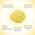 Gemstone Citrine Raw Crystal 1PC, Natural Stone Crystals Raw Gemstones and Crystals for Meditation, Decoration, Gemstone Collection