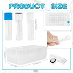 150 Pcs 2 ml Plastic Cryogenic Vials Self Standing Cryovial Vials Small Lab Vial Graduated Cryotubes Clear Test Tubes Container with Seal Cap Writing Area for Laboratory School