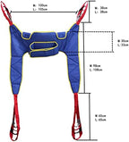 Patient Lift Toileting Sling 180 kg Load Capacity, Full Body Disabled Lifting Harness Toileting Hoist Sling Commode Lifter Divided Leg Sling for Elderly,M