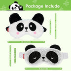my novel things Cooling Eye Mask and Plush Sleep Mask for Woman 2PCS, Cute Animal Sleeping Mask Soft Blindfold Cold Warm Eye Compress Gifting for Home Spa, Office, Morning Refreshment, Travel