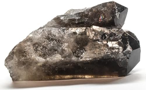 3.2" 190g Rainbow Sparkling Black Smoky Quartz Rough Points Cluster Natural Gemstone Crystal Mineral Collectible Raw Specimen - Brazil