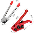 Packaging Strapping Kit - Pallet Poly Tensioner Tool Sealer, Banding Tool, 4000" Length x 1/2" Wide PP Belt, 100 Metal Seals for Packing and Shipping