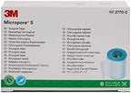 3M Micropore Medical Tape, Non-Sterile, Silicone, Blue, 2 in x 5 1/2 yds, 6 Rolls, 1 Pack