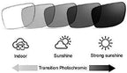 Transition Sunglasses Men's Sun Photochromic Lens Metal Full Frame Reading Glasses