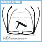 Kerecsen 2 Pack Reading Glasses Blue Light Blocking for Men Women Readers Spring Hinge