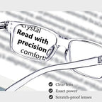LUR READING GLASSES 6 Pack Spring Hinge Comfort Plastic Readers (Clear)