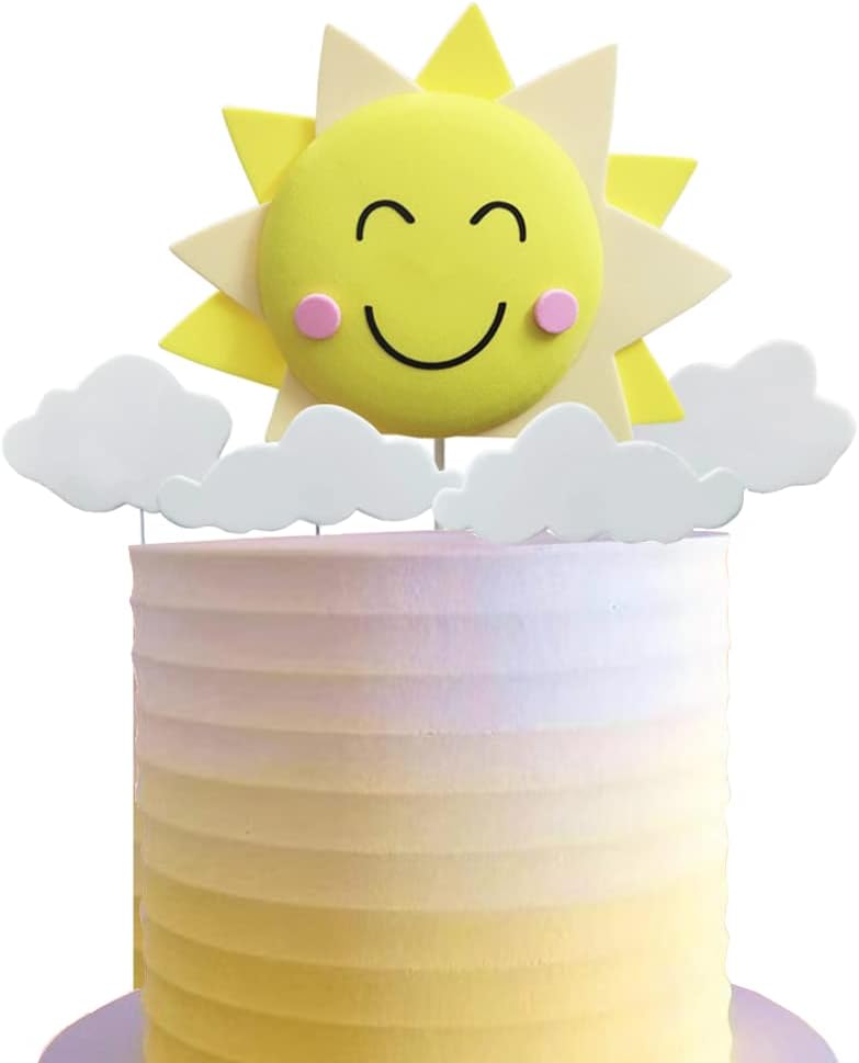 Sun Cake Topper with Sun Smile Face Could Cake Topper for You Are My Sunshine Party