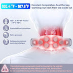 Zenopax Multi-Head Neck Massager with Heat, 10 Modes &16 Intensities, 100 to109°F, Electric Neck Massager for Pain Relief and Deep Relaxation