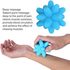 Dioche Spiky Massage Balls, 2 Colors Acupoint Physical Massage Balls, Lacrosse Ball Roller Set Perfect for Foot Massage, Deep Tissue Massage, Trigger Point (Blue)