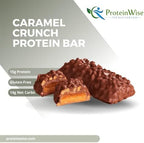 ProteinWise Caramel Crunch Protein Bars, Bariatric, Snacks, Diet Bars, Protein Bars, Whey Protein Isolate, Healthy Snacks, Trans Fat Free, Low Carb, Weight Loss Support, Low Calorie, 7 Count