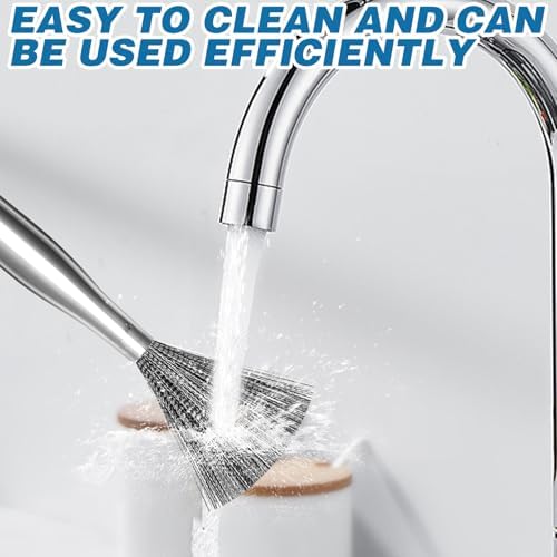 2Pcs 304 Stainless Steel Pot Brushes, Stainless Steel Scrubber Tools Metal Cleaning Products Easy to Clean Suitable for Removing Kitchen Stains Gifts for Mom