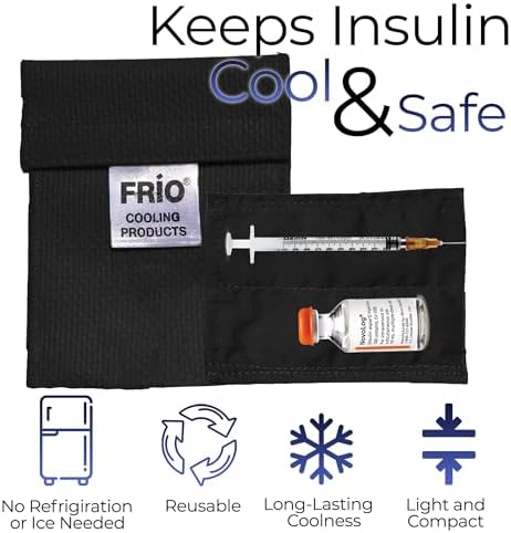 FRIO Cooling Wallet - Insulin Cooler for 45+ Hours of Stress Free On The Go - Black - Mini