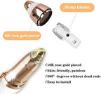 Eyebrow Hair Remover Replacement Heads: Compatible with Finishing Touch Flawless Women Eyebrow Hair Remover Trimmer Blades Painless, with Cleaning Brush, As Seen On TV 18K Gold-Plated Gold 6 Count