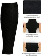 Calf Compression Sleeves Shin Splint Support Footless Leg Guards for Running Men and Women Leg Socks for Sports, Gym, Travel