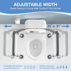 TABEKE Toilet Safety Rails for Seniors, Adjustable Height & Width Toilet Safety Frames with Handles, Foldable Toilet Rails for Disabled Elderly Fit Most Toilets (w. Suction Cups)