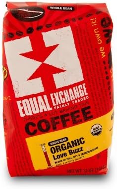 Equal Exchange Organic Coffee, Love Buzz, Whole Beans, 3 - 12 oz Bags