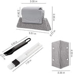 Magic Window Track Cleaner Tool Set - 3 Groove Gap Cleaning Brush + 2 Window Slot Clean Brush with Dustpan + 3 Replacement Cloth