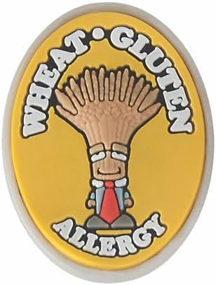 Wheat Gluten Allergy Medical Charm for Allermate Bracelet or Shoes
