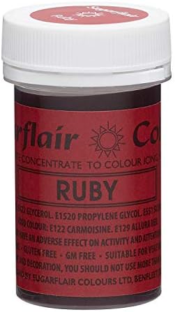 Sugarflair Spectral Paste Gel Edible Food Colouring Colour Icing 25G - Ruby