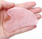 Gua Sha Crystal Jade Stone Board for Skincare, Scraping Face Back Massage Relax Therapy Trigger Point Treatment (Rose Quartz)
