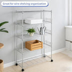 MOLIGOU 2 Pcs Wire Shelf Ledge, 18" L x 5" H Wire Shelving Side Ledge Rail for Wire Shelve Organization