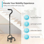 Adjustable Stair Climbing Assist Cane for Seniors, Half Step Assist Aid for Walking Up Down Stairs, Portable Stair Lift Cane, Step Stair Walking Aid, Stability Walking Sticks for Balance & Safety