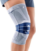 Bauerfeind - GenuTrain A3 - Arthritis Knee Support - Breathable Knit Knee Brace Helps Relieve Chronic Knee Pain and Irritation, Designed for Active People, Helps Stabilize Kneecap -Titanium, Left, Size 7