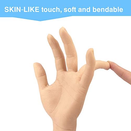Medarchitect Silicone Fake Hand Tattoo Practice Hand, Life Sized Fake Skin Model - Durable Ideal for Tattoo Training Education Beginners and Pros to Practice Tattoo Skills (Man Left Hand)