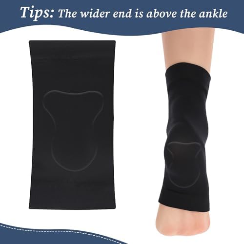 2 PCS Achilles Tendon Heel Protector Ankle Support Sock Open Toe Сompression Sock Compression Padded Sleeve Socks Premium Gel Heel Socks for Men Women Front Foot Tendon Heels Shin Achilles Everyday Use