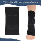 2 PCS Achilles Tendon Heel Protector Ankle Support Sock Open Toe Сompression Sock Compression Padded Sleeve Socks Premium Gel Heel Socks for Men Women Front Foot Tendon Heels Shin Achilles Everyday Use